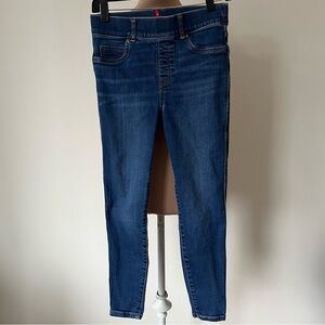 Spanx EveryWear Ankle Skinny Blue Cotton Pull On Jeans EUC Size S Petite